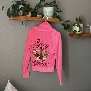 Velvet Pink Juicy Couture zip up!